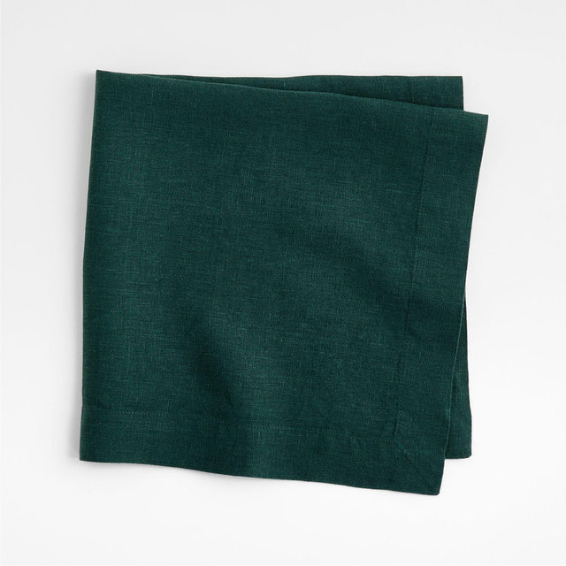 Marin Spruce Green European Flax ®-Certified Linen Dinner Napkin