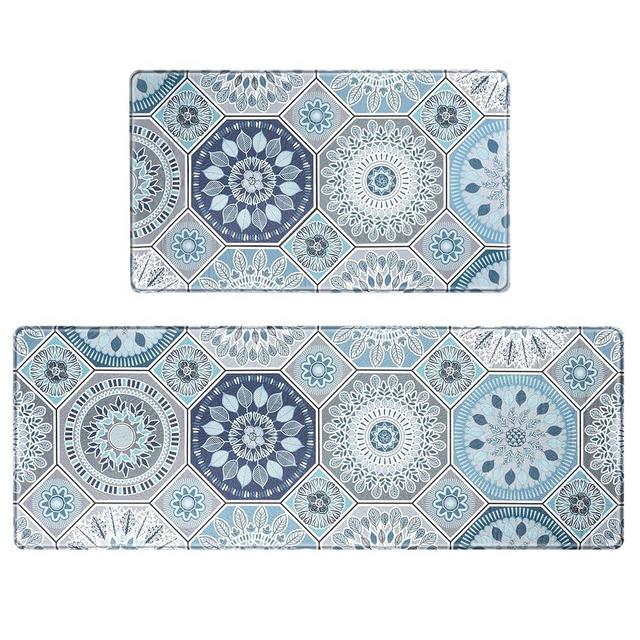 Sofort Kitchen Mat Set of 2 Anti Fatigue Kitchen Mats for Floor, Non Slip Waterproof Kitchen Rugs and Mats, Ergonomic Cushioned Comfort Standing Mats for Kitchen, Laundry, Office, Sink