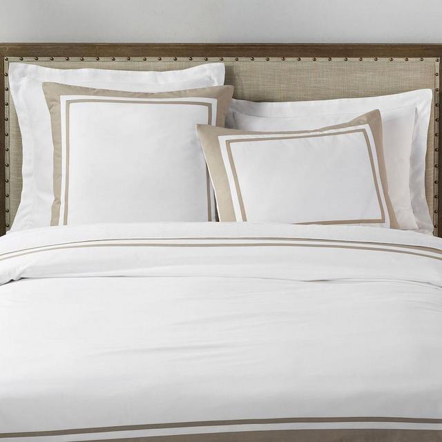 Simply Taupe Parker Organic Percale Duvet Cover, King/Cal. King
