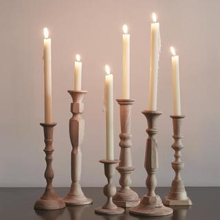 Plantation Hardwood Candlestick No 1, Set of 2