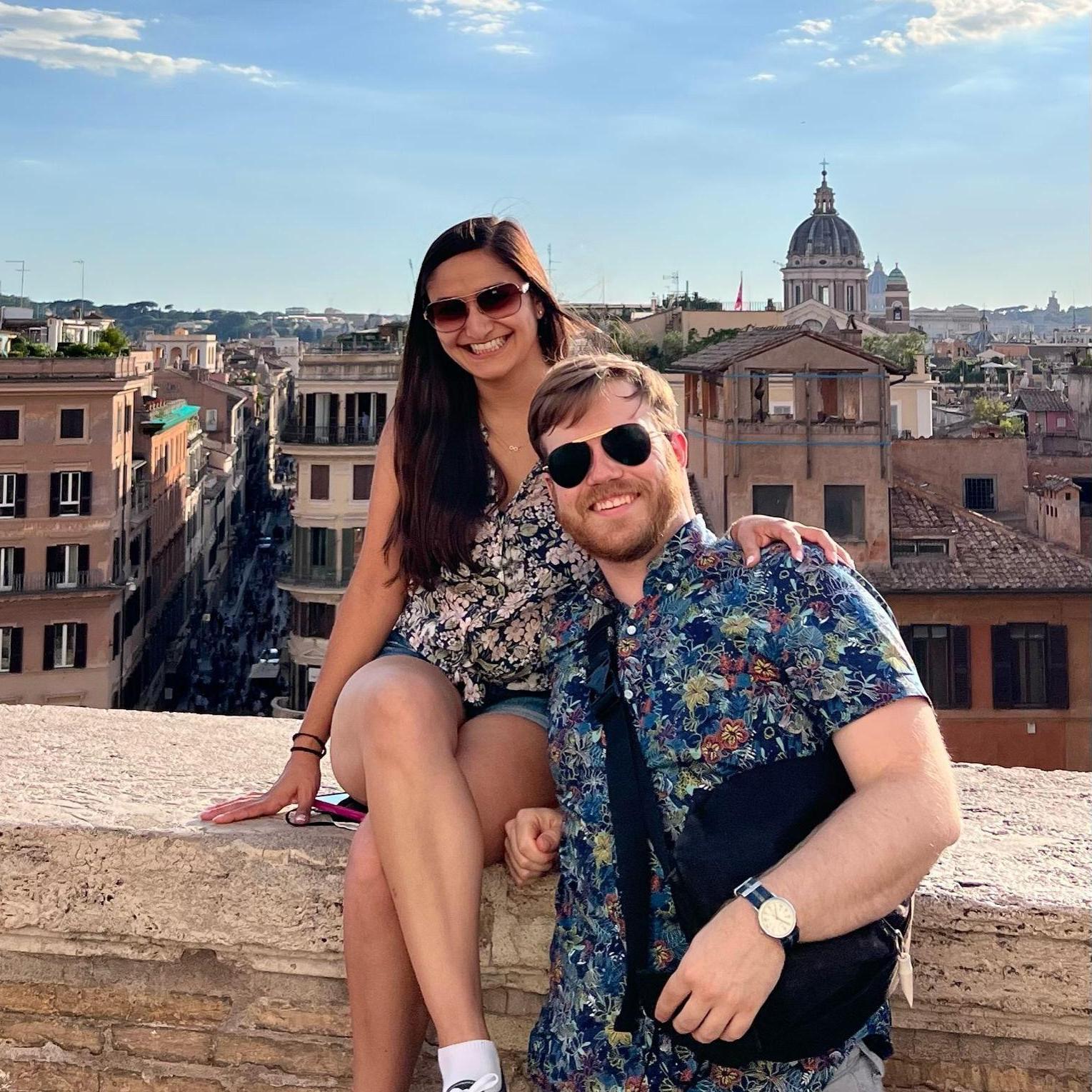 Hanging out at the Spanish Steps in Rome, July 2022