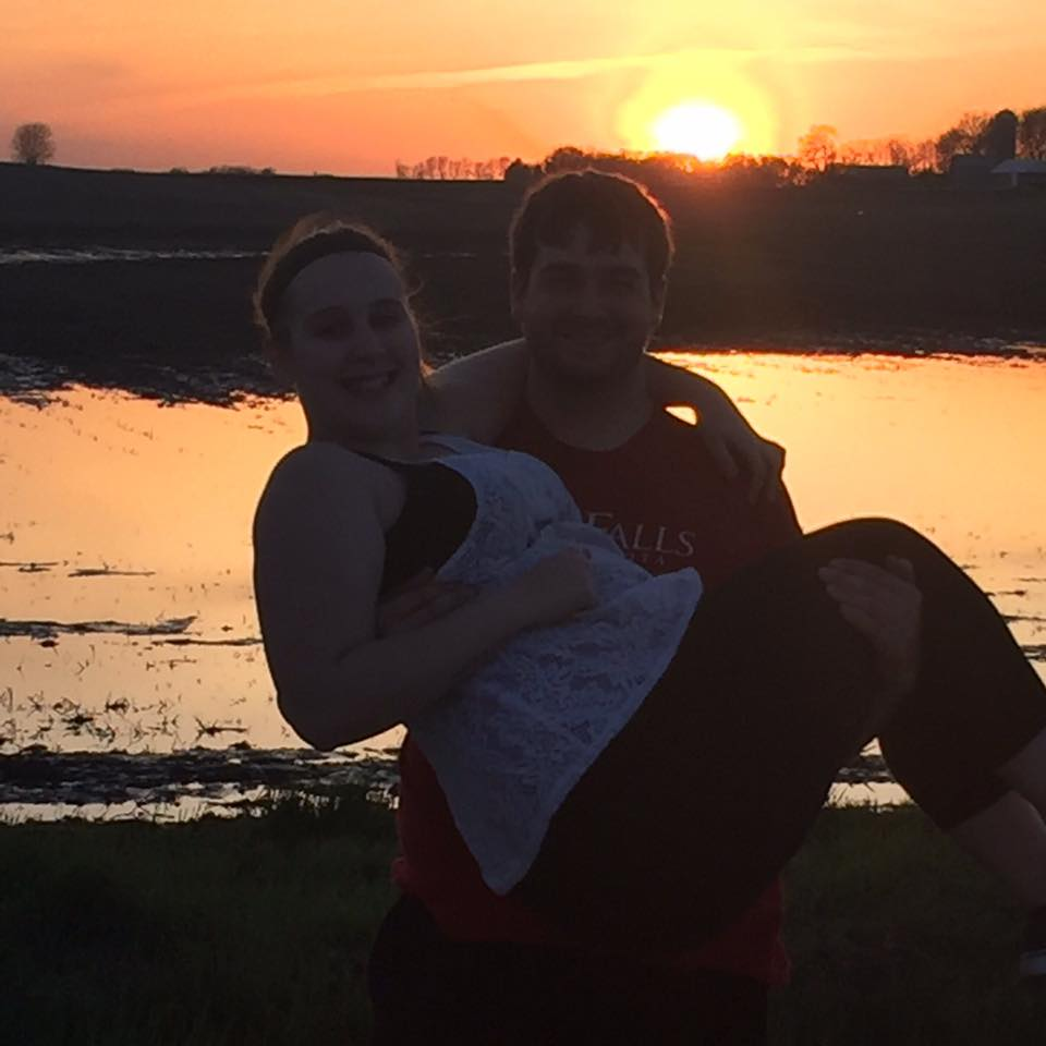 Cody and I with a beautiful sunset.