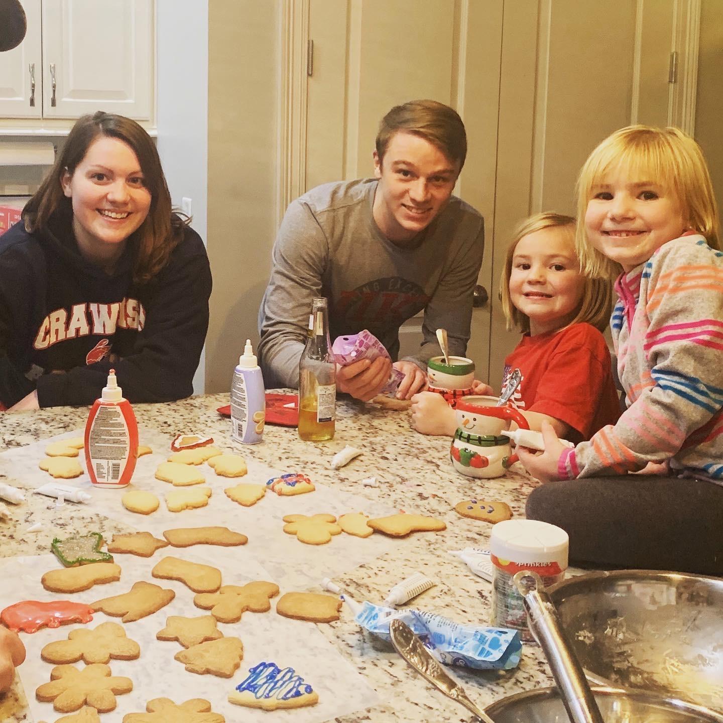 Making some Christmas cookies with the two craziest kids in the world!