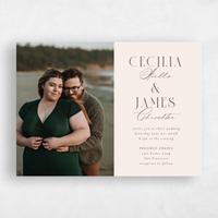 Beige Wedding Invitation - Shahira Photo
