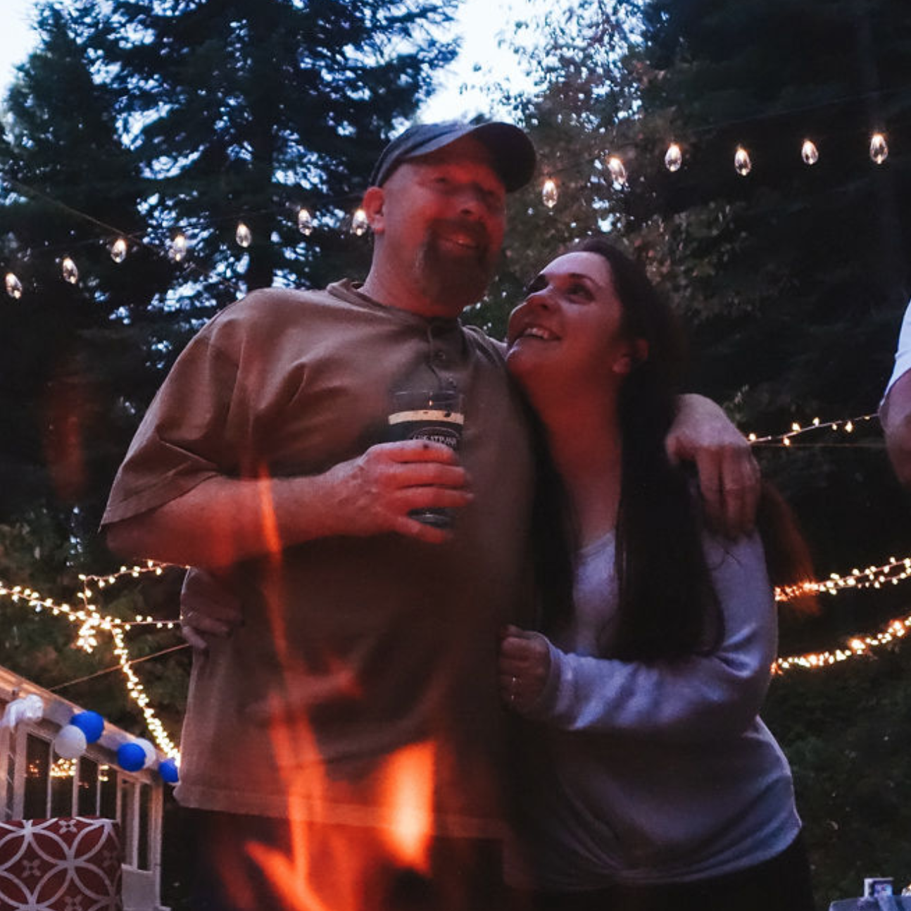 Happy at the engagement party!
