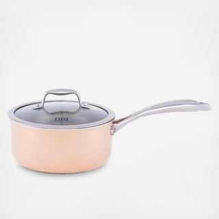 Copper Tri-Ply Professional Covered Saucepan