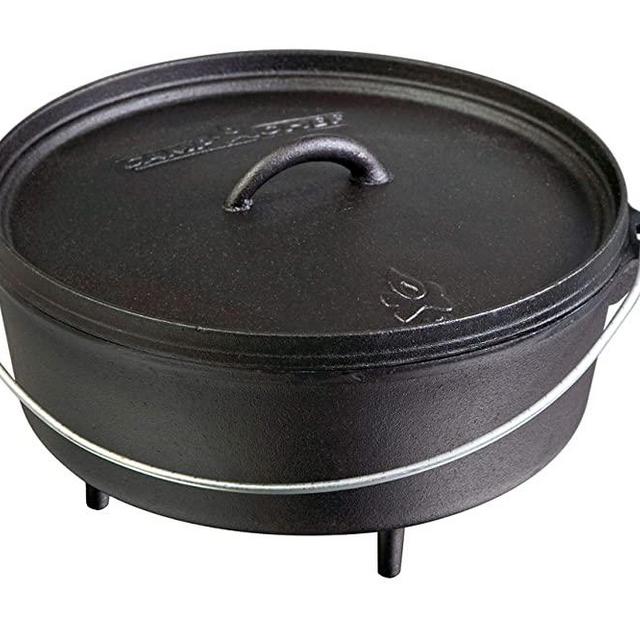 Camp Chef Classic Dutch Oven, True Seasoned Finish Cast Iron, 12" Dutch Oven