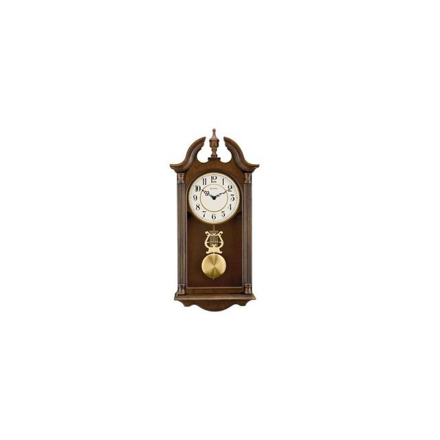 Bulova Clocks Saybrook Wall Clock, Brown Cherry