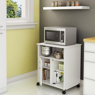 Axess Microwave Cart with Storage on Wheels