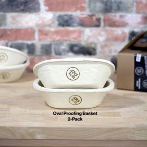 2-Pack Oval Wood Pulp Proofing Baskets