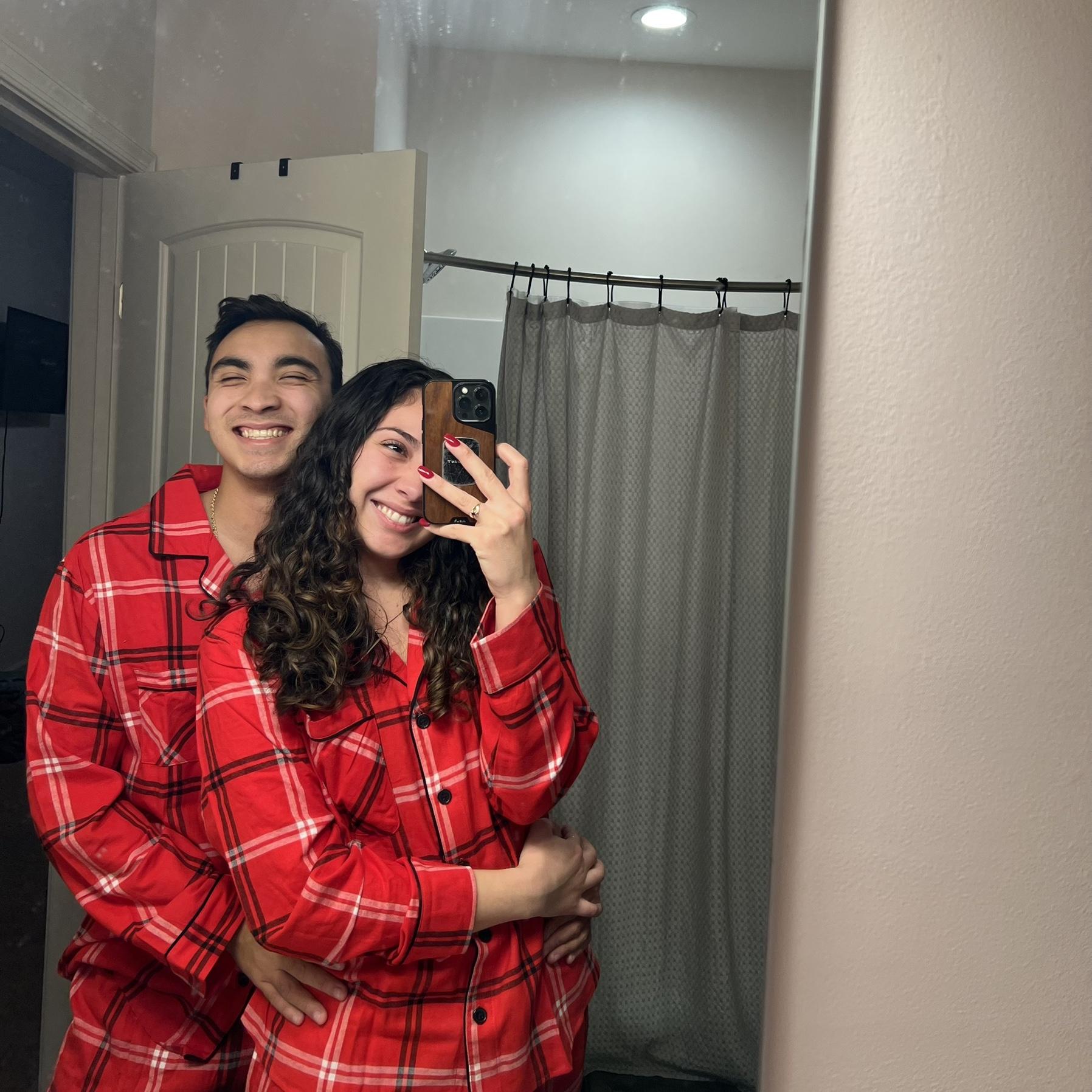 First matching Christmas PJs.