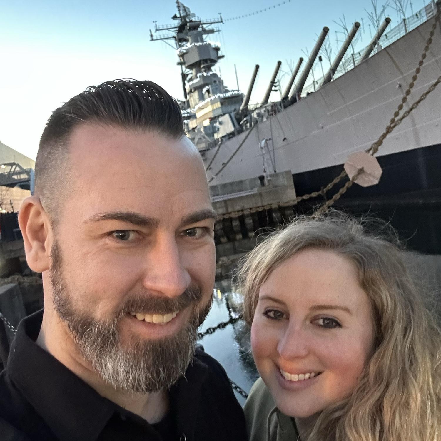 Viewing the Naval ships at Waterside in Norfolk, Virginia.