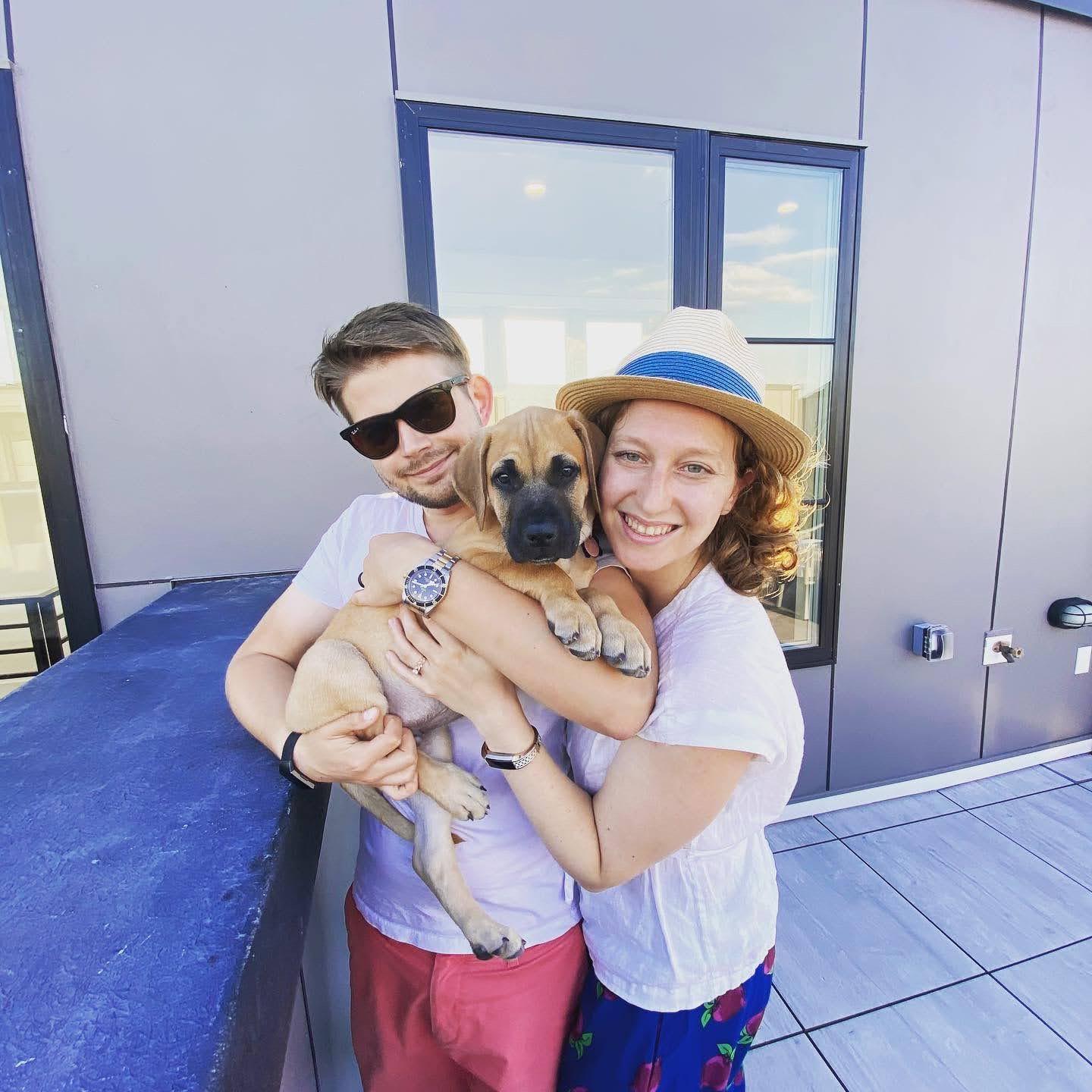 Our COVID existence was greatly brightened by us welcoming our first puppy, Bourbon, in May 2020! This little bundle of joy is now 80 lbs...