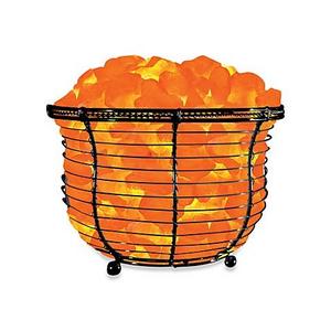 Himalayan Glow® Ionic Crystal Salt Basket Tall Lamp