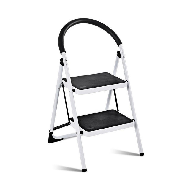 SUGIFT 2.75 Feet Folding Step Stool with Iron Frame and Anti-Slip Pedals
