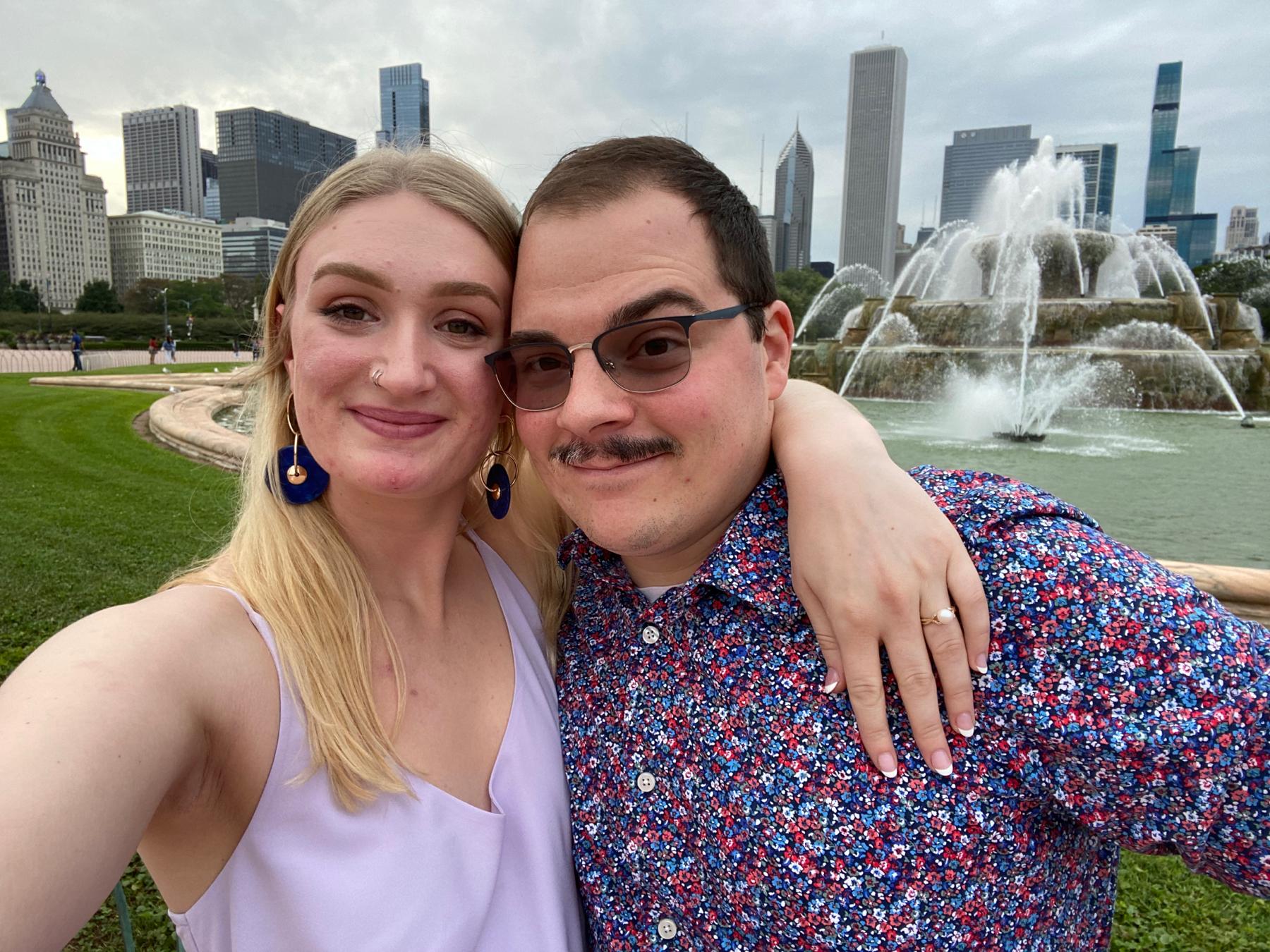 09.01.21 - Got engaged in front of Buckingham Fountain, Chicago IL.