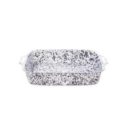 Enamelware Baking Dish, Splatterware Collection | blue or red