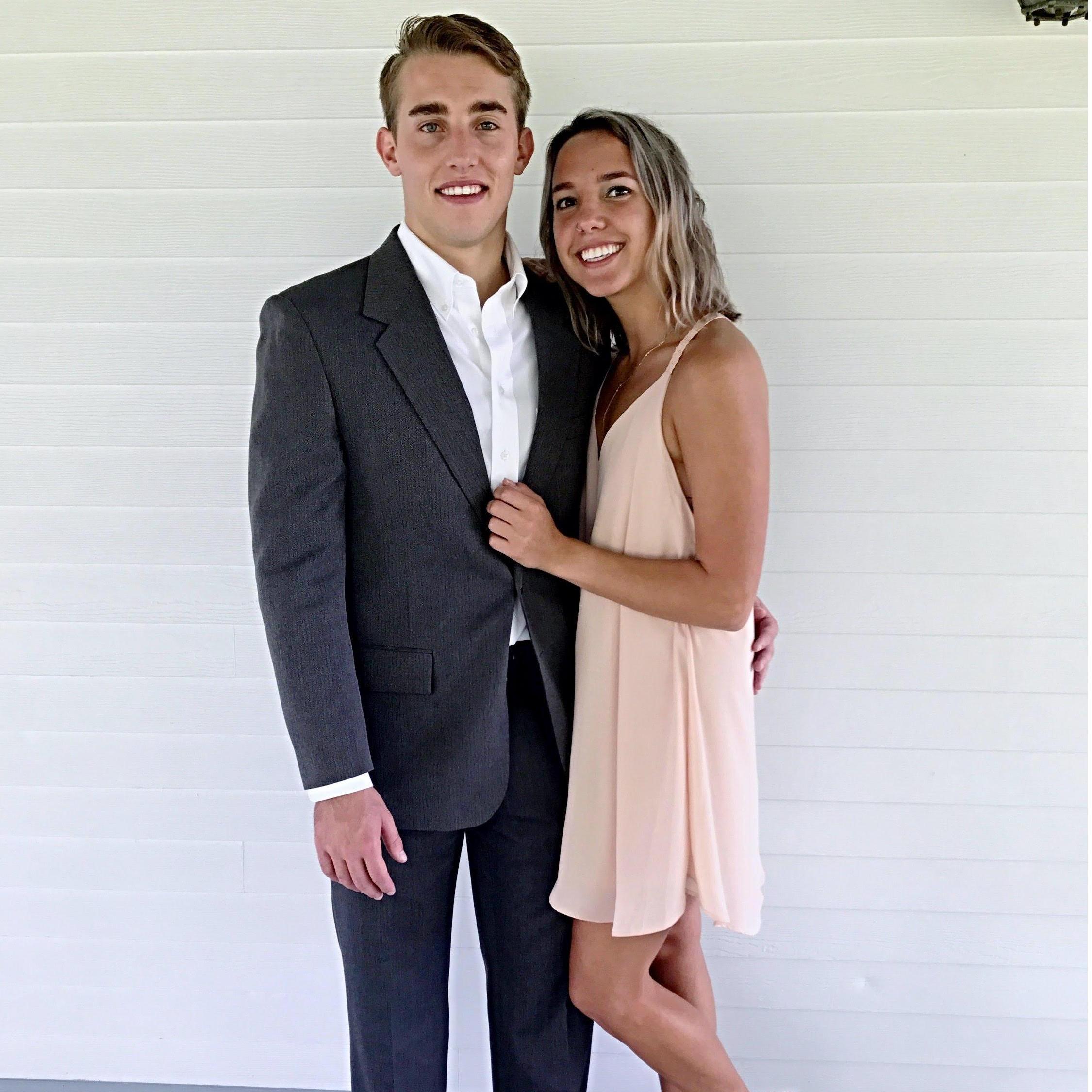 Our first picture together! At my older brothers wedding, and also the first time my family met Jake.
