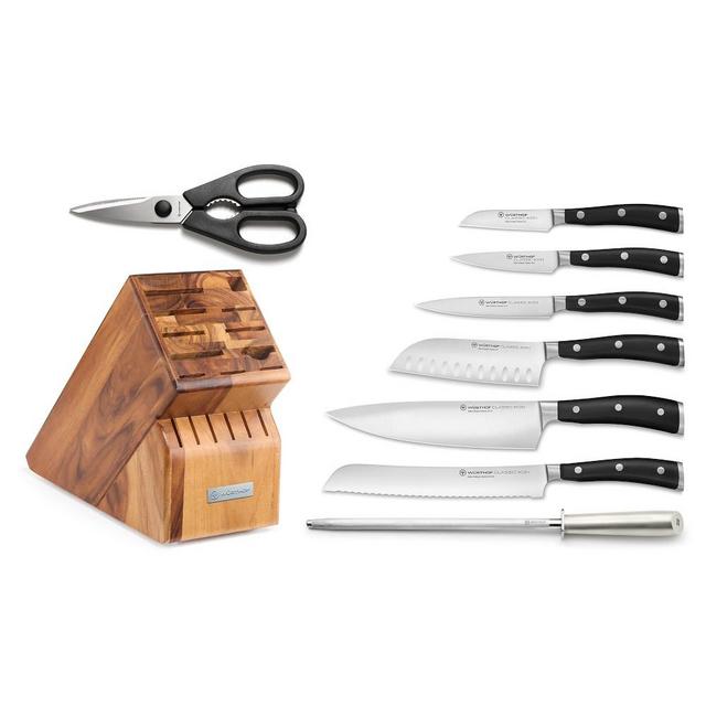 Wusthof Classic Ikon 9-Piece Knife Block Set, Acacia