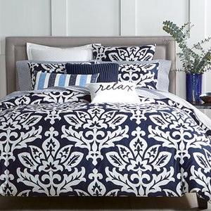 Supima Cotton Navy 3-Pc. King Duvet Set, Created for Macy's