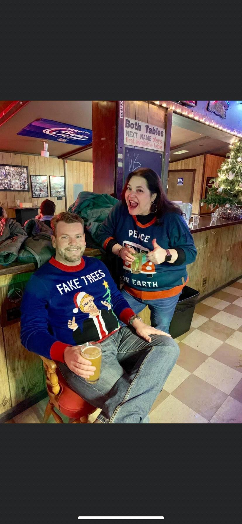 2019: Sausalito Christmas party with Katy and Jeff