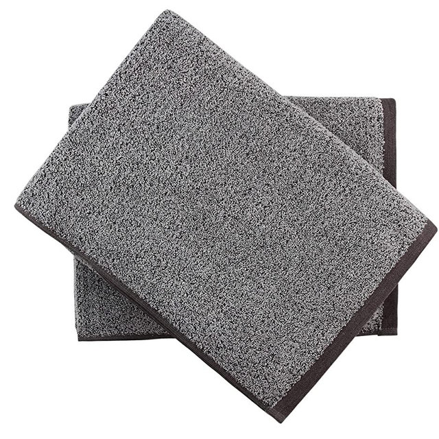 Everplush Diamond Jacquard Bath Sheet 2 Pack in Grey
