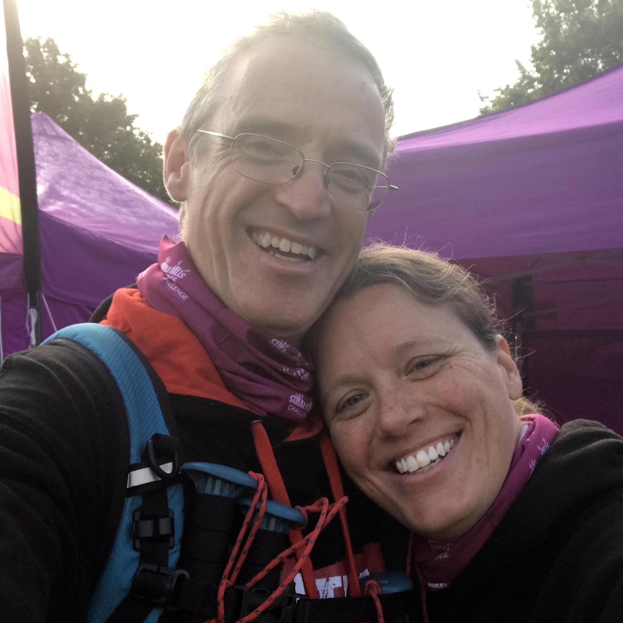 At the start of the Surrey Hills 5K Challenge, September 2019