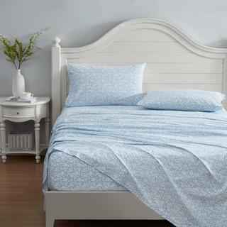 Heirloom Ditzy Cotton Percale 4-Piece Sheet Set