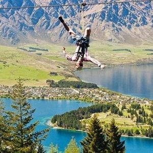 Honeymoon: Zip lining in Queenstown
