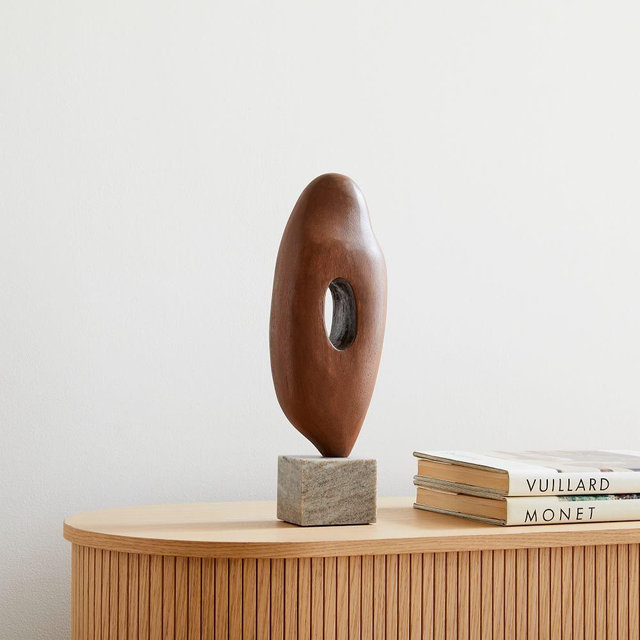 Alba Wood Sculptural Objects, Object, Walnut, Mixed Materials, Large