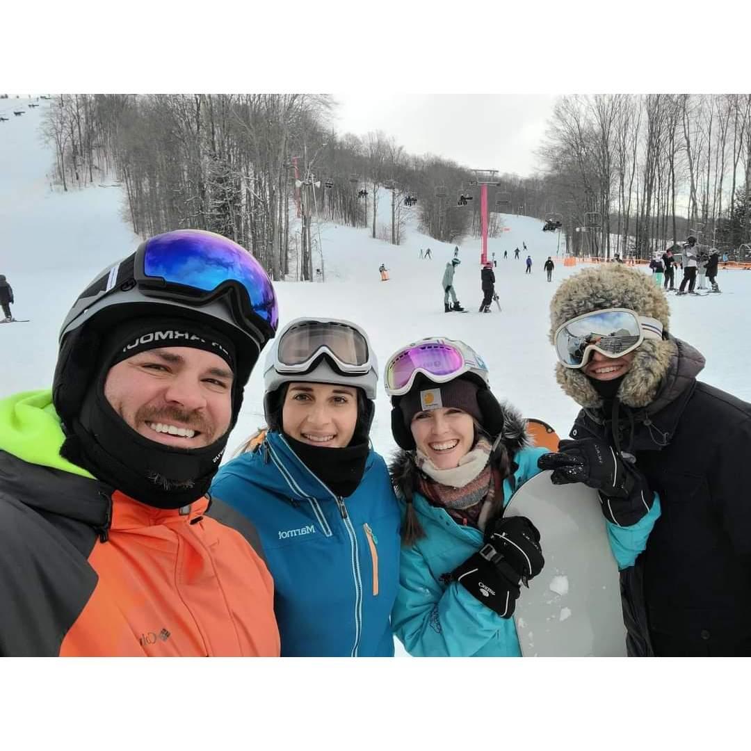 Up north skiing with friends Andy and Ellen