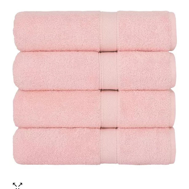 Sinemis 4-Pc. Bath Towel Set -pink
