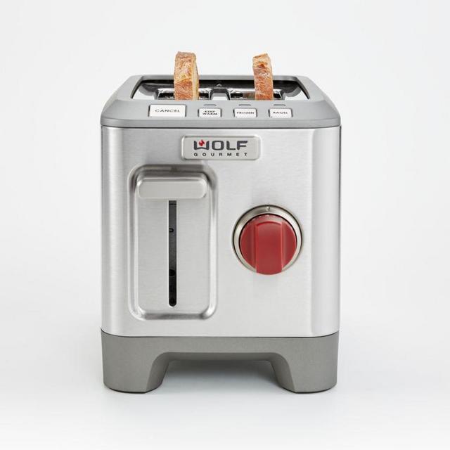 Wolf Gourmet 2-Slice Toaster with Red Knob
