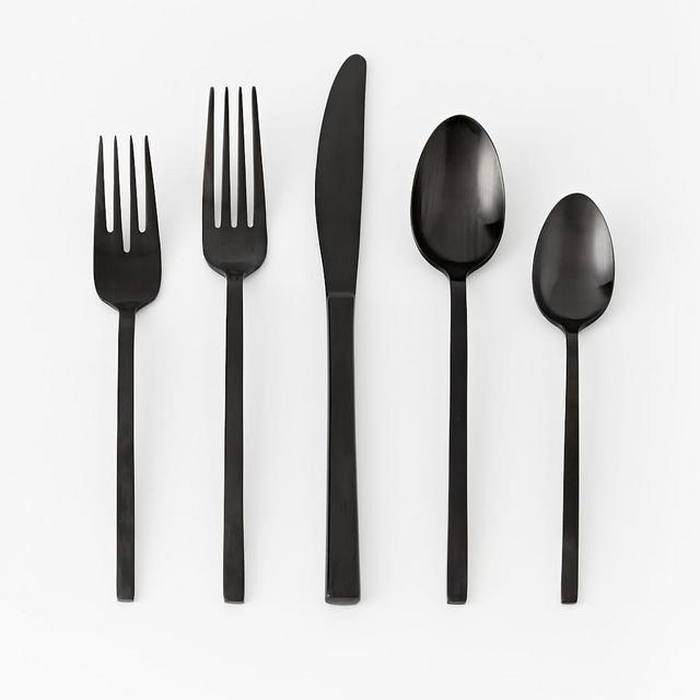 Blair Metal Flatware Set of 5, Matte Black, 20 Piece