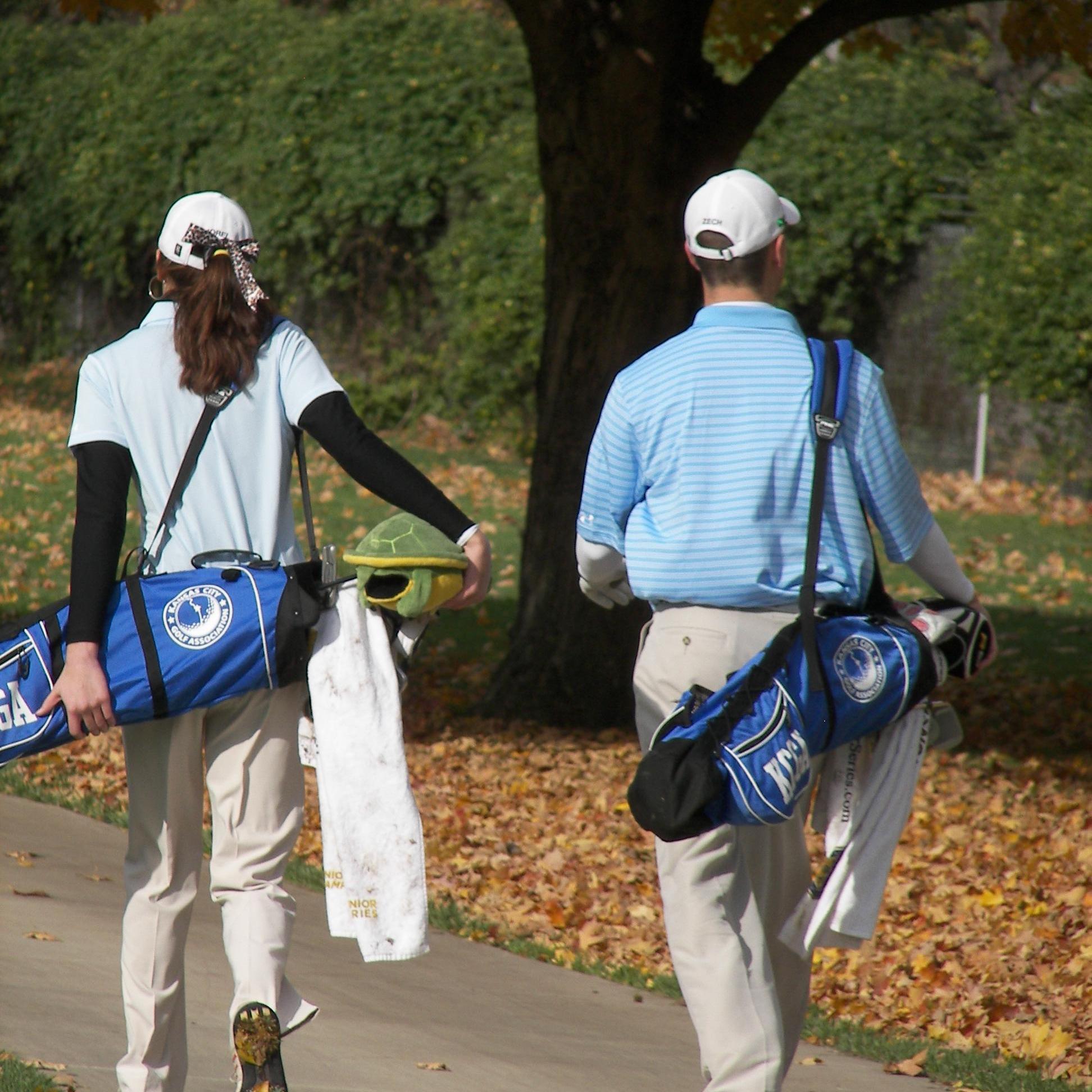 The first time we ever played golf together.