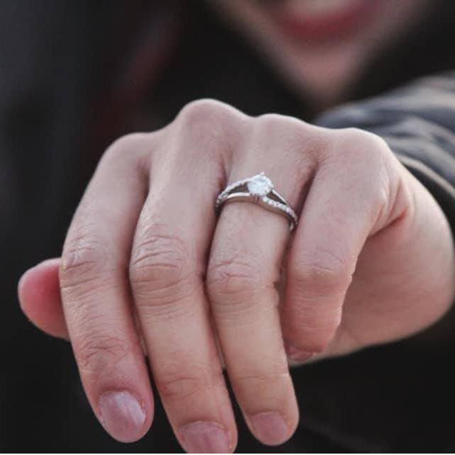 The ring he bought was gorgeous! I approve. :)