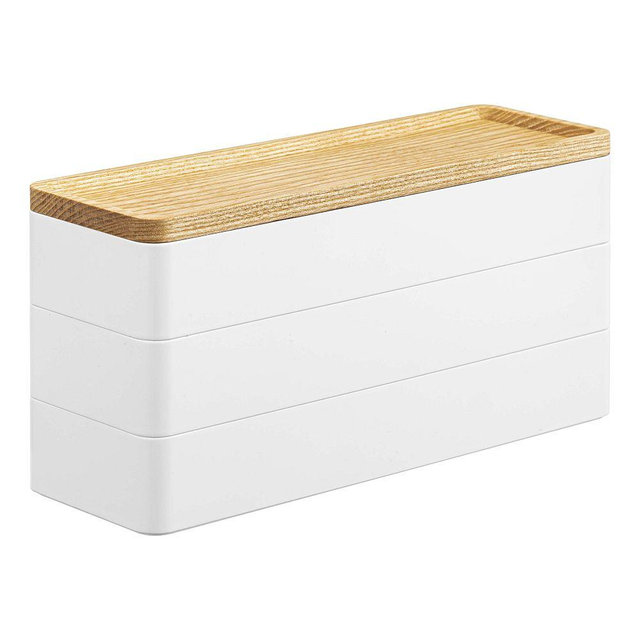 Yamazaki Stacking Accessories Case, White