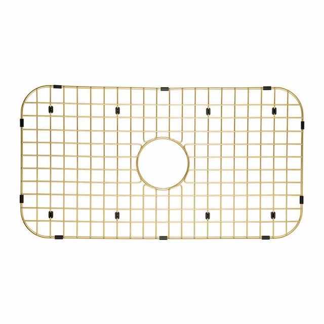 Starstar Sinks Protector Matte Gold 304 Stainless Steel Kitchen Sink Bottom Grid, Rack (27-3/16 L x 14-5/16 W)