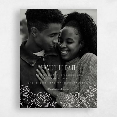 Grey Wedding Save the Date - Silvana Photo