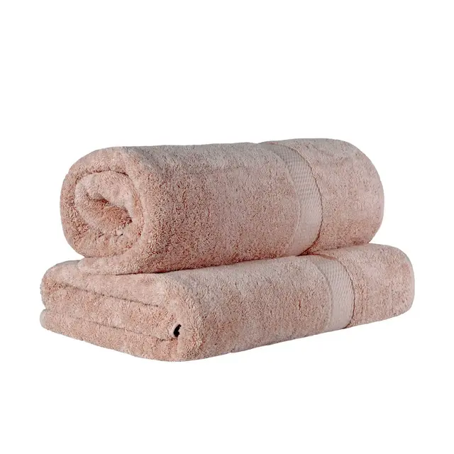 Luxury Egyptian Cotton Heavyweight Ultra-Plush Bath Sheet Set of 2, Muted Mauve - Blue Nile Mills