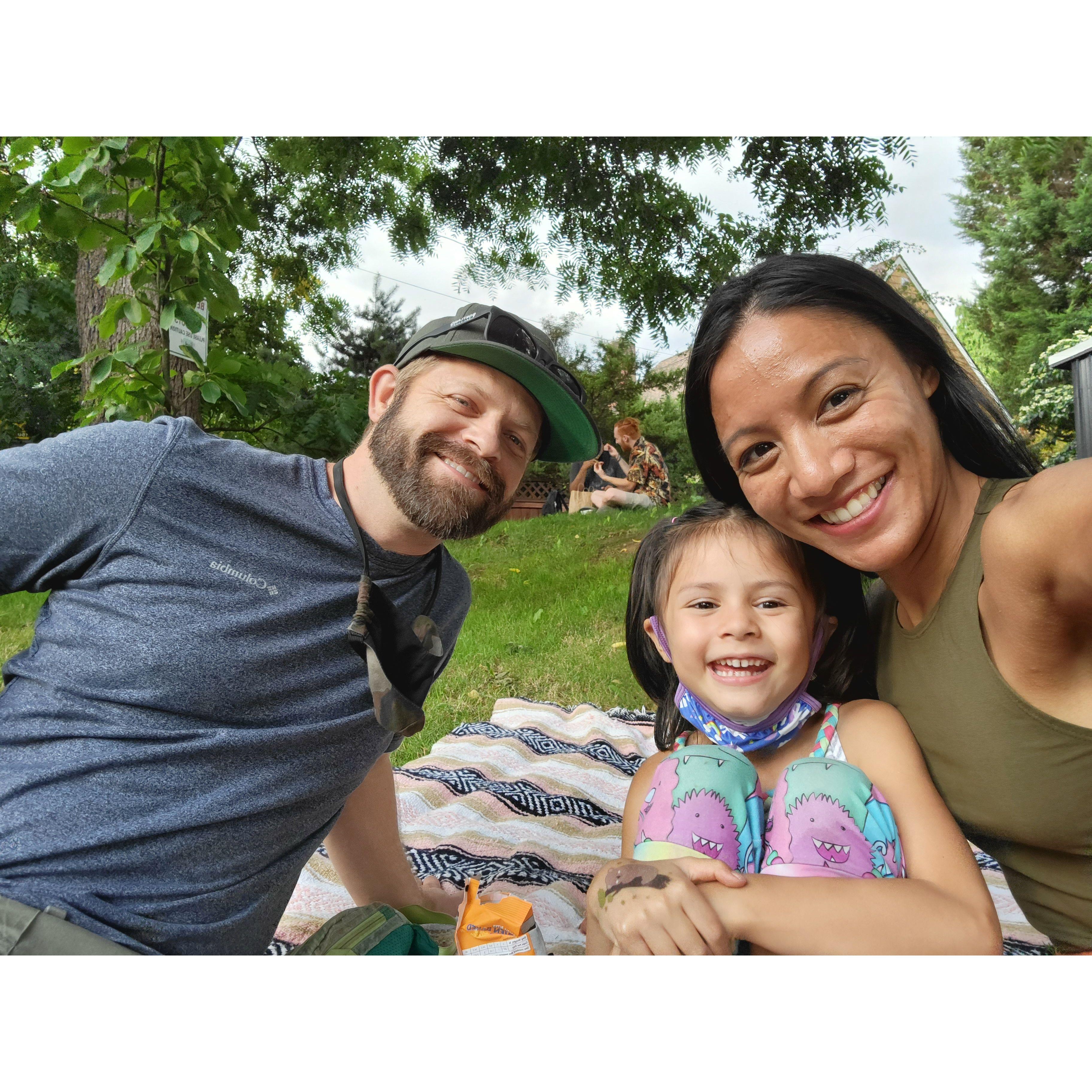 Picnic time with Kelly's niece