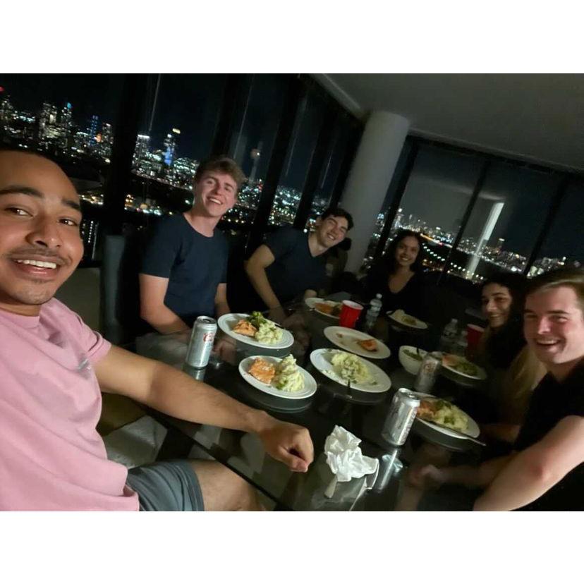Second week of college: A platonic group hangout.