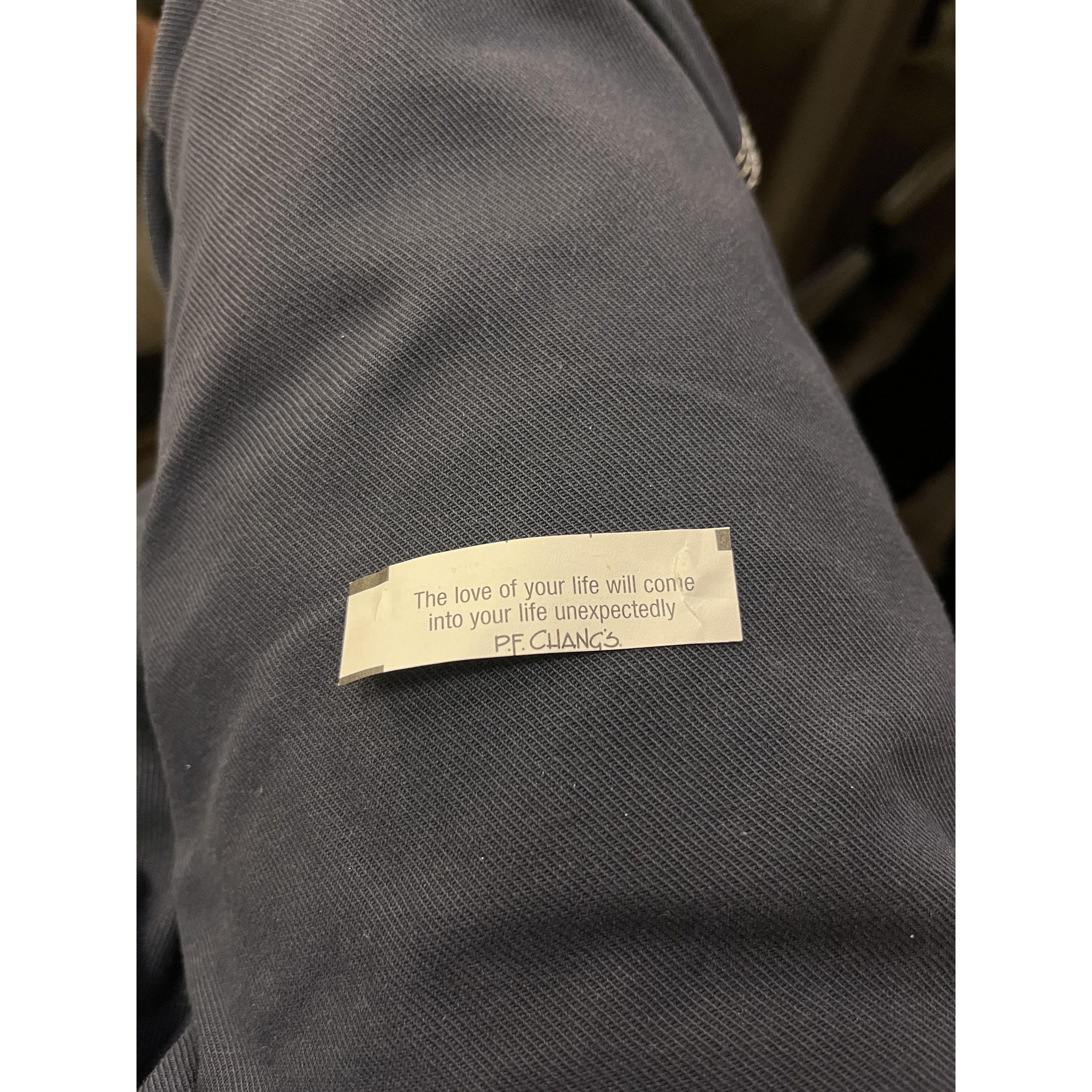 It said:"your lover will come" and it is turned out correct because Tutu was coming!