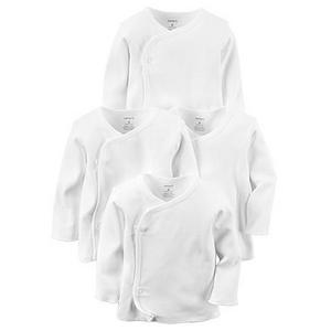 carter's® Newborn 4-Pack Long Sleeve Kimono T-Shirts in White