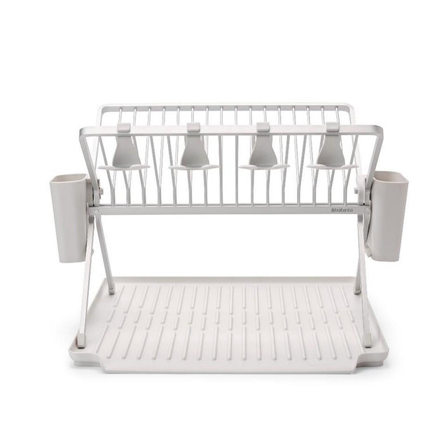 Brabantia Foldable Dish Rack, Large, Light Gray
