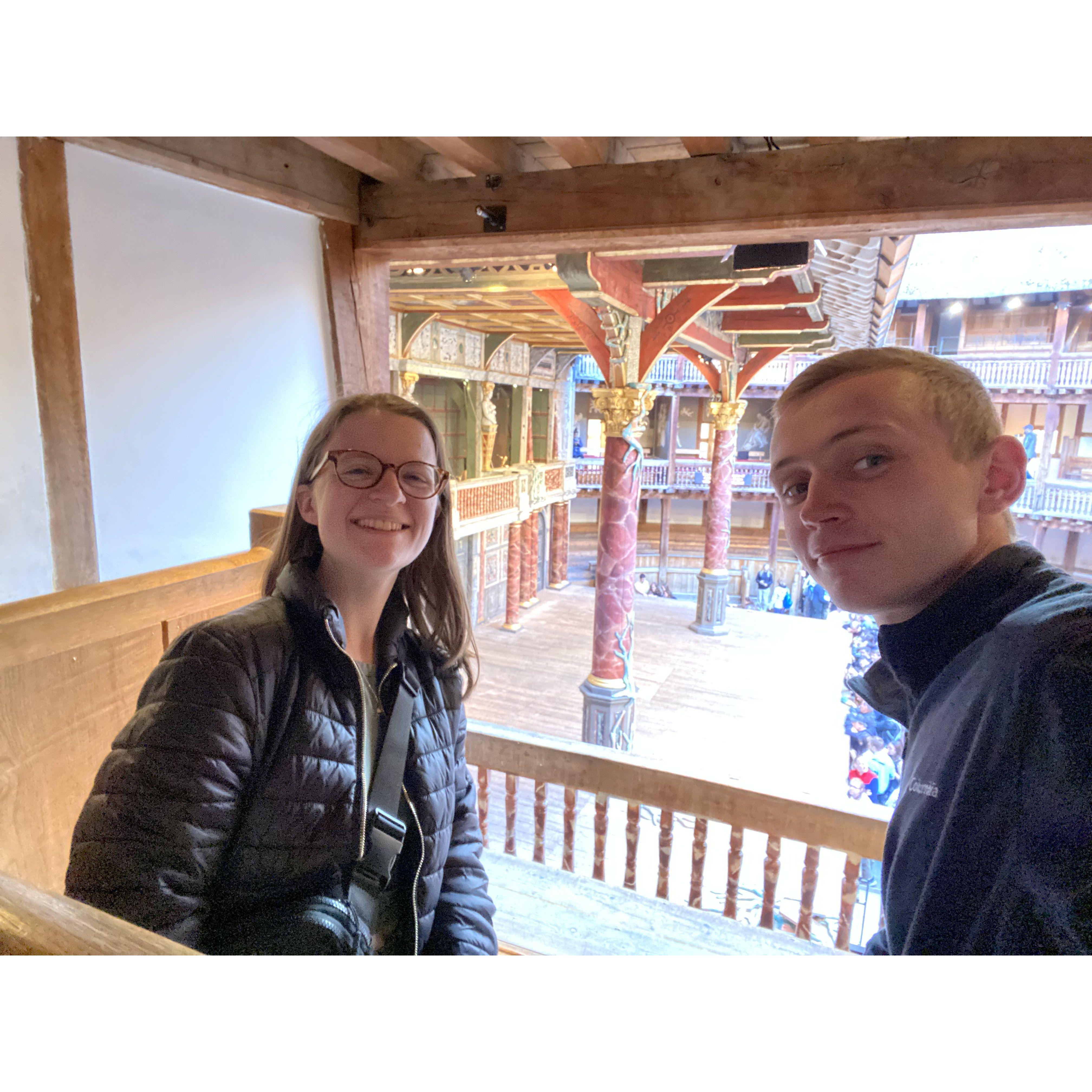 Seeing A Midsummer Night's Dream at the Globe Theatre in London.