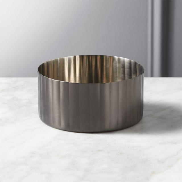 Pleat Gunmetal Low Bowl