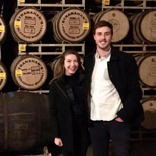 One of our first trip as a couple was to Denver, CO . It was a high of 2 degrees that weekend, so we visited a distillery to help warm us up!