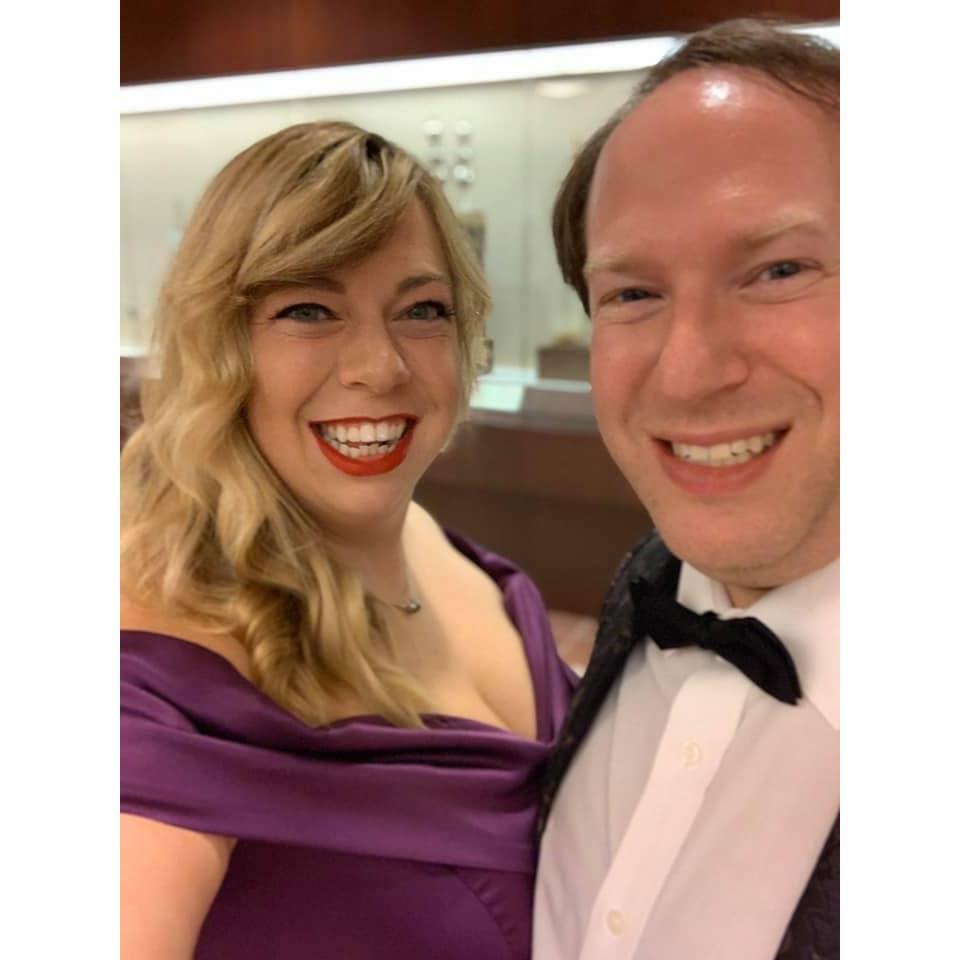 All dolled up to watch our dear friends get married November 2019.