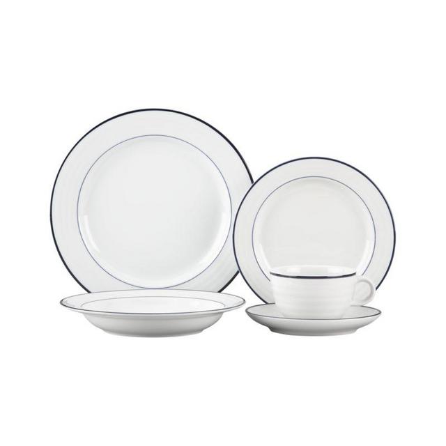 Roulette Blue Band 5-Piece Place Setting